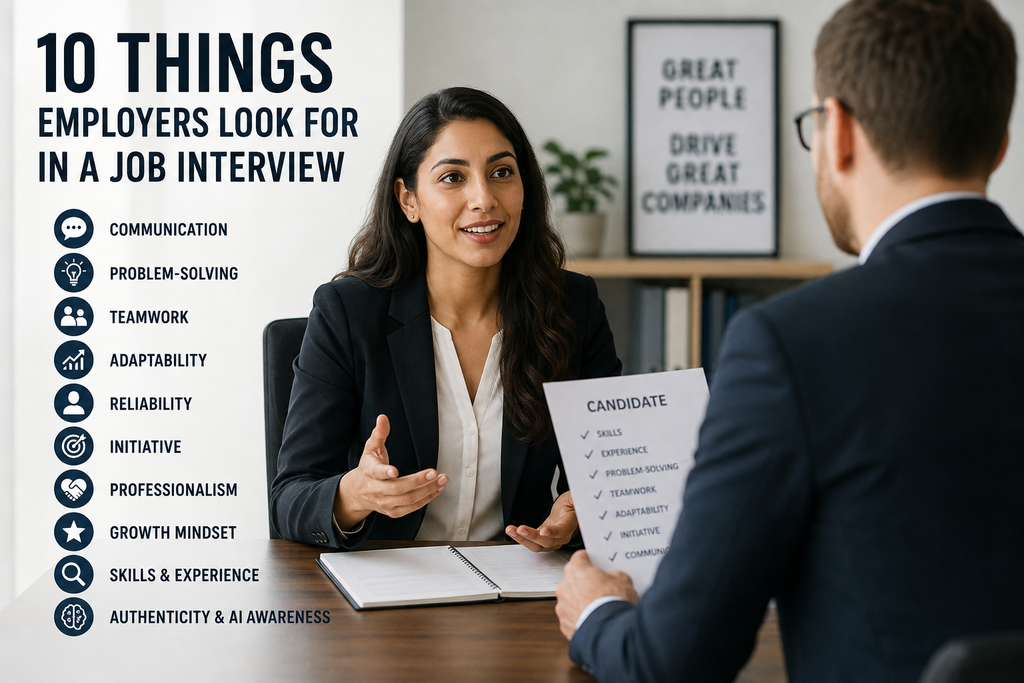 things employers look for in a job interview